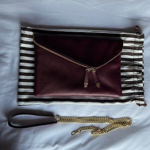 Burgundy Henri Bendel clutch